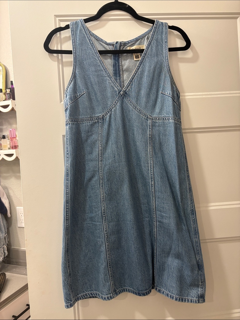 Light Blue Denim Dress - Classic Sleeveless Style